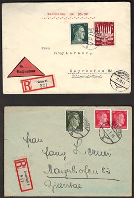 Poststück - Österr. - Ostmark aus 1938/1945 - dabei einiges aus Kärnten u.a. Rekopost, - Známy