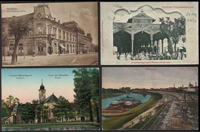 Poststück - Partie AK Ungarn u.a. mit - Briefmarken und Ansichtskarten