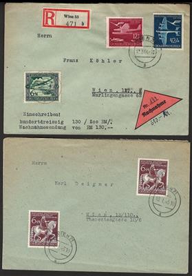 Poststück - Partie Ostmark - Belege meist Sondermarken - Frankaturen, - Známy