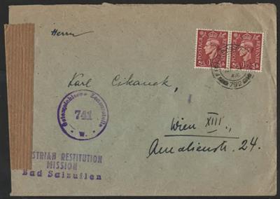 Poststück - Reichh. Partie britische Besatzungspost im Nachkriegsösterr. incl. Dokumente in dieser Vielfalt, - Briefmarken und Ansichtskarten