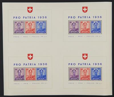 ** - Schweiz Block Nr. 2 (Pro Patria 1936) - Großblock, - Briefmarken und Ansichtskarten