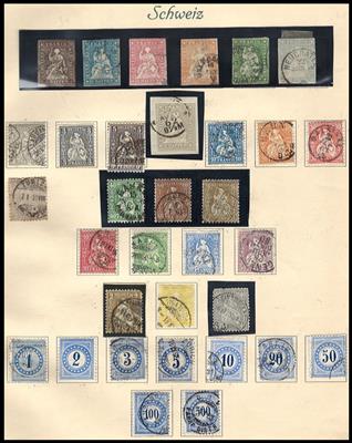 **/*/gestempelt/Poststück - Sammlung Schweiz m. div. besseren Werten v. E, - Stamps