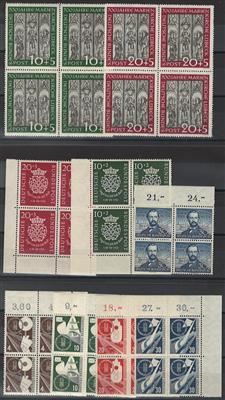 ** - Partie BRD aus ca. 1950/53 in Viererbl., - Briefmarken