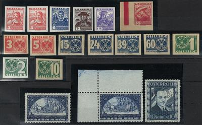 */** - Sammlung Österr. I. Rep. u.a. mit WIPA Faser und glatt, - Briefmarken