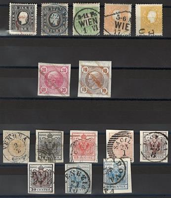gestempelt/* - Partie Österr. Monarchie ab Ausg. 1858 mit etwas Lombardei und Kreta, - Briefmarken