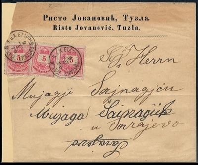 Poststück - Ungarn Nr. 17 (3) auf Brief nach Sarajevo, - Briefmarken