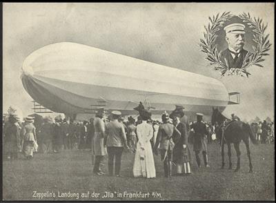 Poststück - 3 Riesen - AK mit Zeppelin- Motiven, - Motiv- und Ansichtskarten