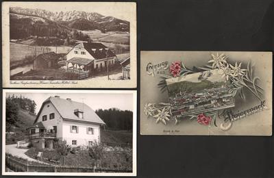 Poststück - Partie AK Steiermark Thörl- Thurnau - Aflenz - Gusswerk - Frauenberg - Bruck/Mur - Erlaufsee, - Motiv- und Ansichtskarten