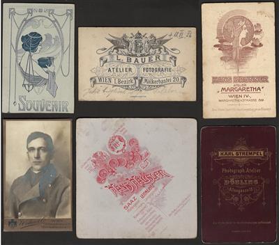 Poststück - Partie kleinformatige Hartkartonfotos (nur Personen) meist Österr. Monarchie, - Motiv- und Ansichtskarten