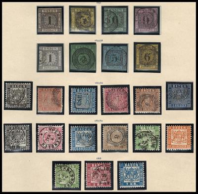 */gestempelt/(*)- Sammlung altd. Staaten u.a. mit Sachsen, - Stamps