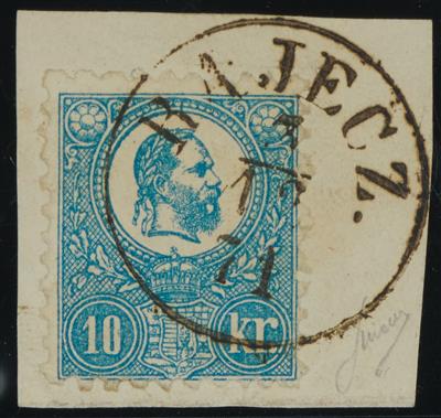 Briefstück - Ungarn Nr. 4 a mit kpl. Stpl. "BASECZ 3/12/71", - Stamps