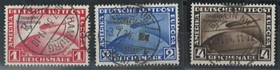 gestempelt - Deutsches Reich Zeppelin Flug Nr. 496/98 (Chicagofahrt), - Stamps