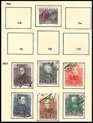 gestempelt/* - Sammlung Österr. 1850/1991, - Stamps