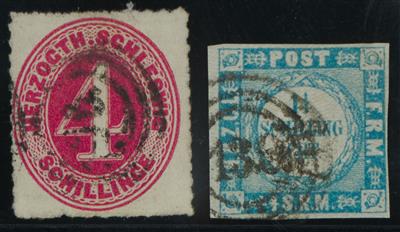 gestempelt/* - Sammlung Sachsen u. Schleswig-Holstein 1851/67 versch. Erh., - Stamps