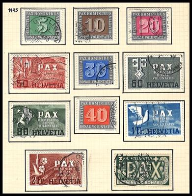 gestempelt - Sammlung Schweiz ca. 1851/1993, - Briefmarken und Ansichtskarten