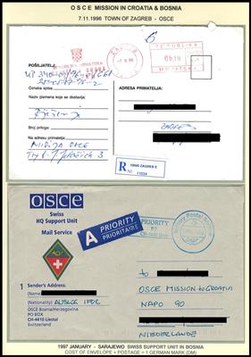 Poststück - Österr. UNO-Einsätze am Westbalkan UN OSCE NATO ECMM, - Známky
