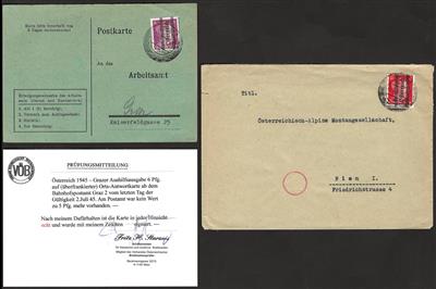 Poststück - Österreich 1945 - Grazer - Briefmarken und Ansichtskarten