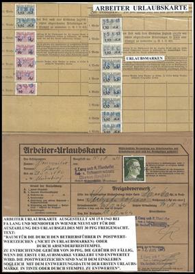 Poststück - Ostmark - 2 frankierte - Briefmarken und Ansichtskarten