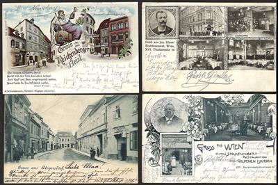 Poststück - Partie AK Wien u.a. mit - Briefmarken und Ansichtskarten