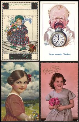 Poststück - Partie Motivkarten "Kinder", - Francobolli