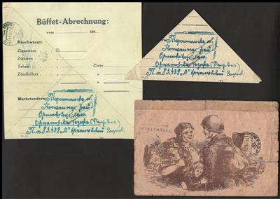 Poststück - Partie Sowjetische Feldpost WK II und danach, - Briefmarken und Ansichtskarten