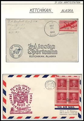 Poststück - USA - Sammlung Poststücke Alaska, - Briefmarken und Ansichtskarten