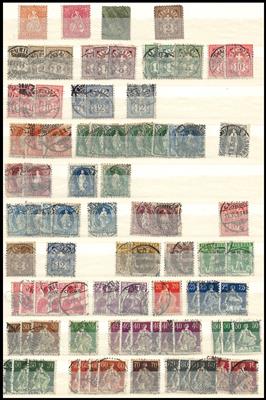 **/*/gestempelt - Bestand Schweiz ab sitz. Helvetia, - Briefmarken und Ansichtskarten