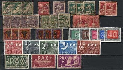 **/*/gestempelt - Partie Schweiz ab ca.1854, - Briefmarken und Ansichtskarten