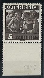 ** - Österr. Nr. 587I (Plattenfehler "Farbfleck im G), - Briefmarken und Ansichtskarten