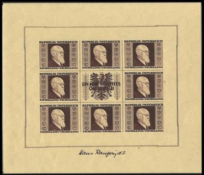 ** - Sammlung Österr. 1945/1982 u.a. mit - Briefmarken und Ansichtskarten