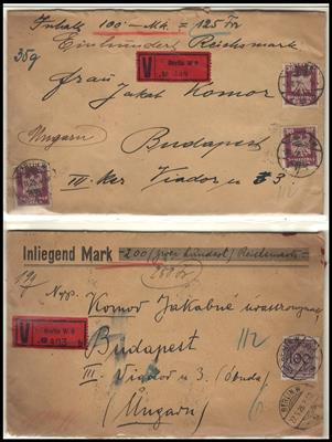 Poststück - D.Reich 1925/26 - 5 Wertbriefe u. div. Sonderbelege mod. Deutschland  etc., - Briefmarken und Ansichtskarten