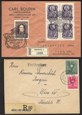 Poststück - Kl. Partie Poststücke Österr. ab Monarchie mit ein wenig Ausland, - Briefmarken und Ansichtskarten