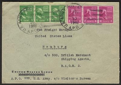 Poststück - Nachkriegsösterreich 15 US-Besatzungs-Belege der Amerikaner, - Briefmarken und Ansichtskarten