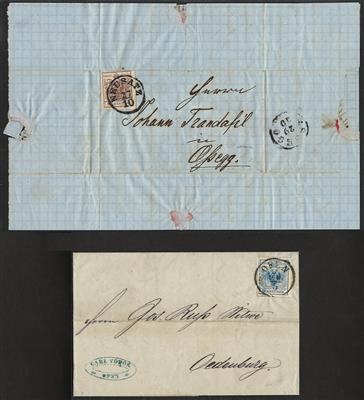 Poststück - Österr. Partie Belege Monarchie ab 1850, - Briefmarken und Ansichtskarten