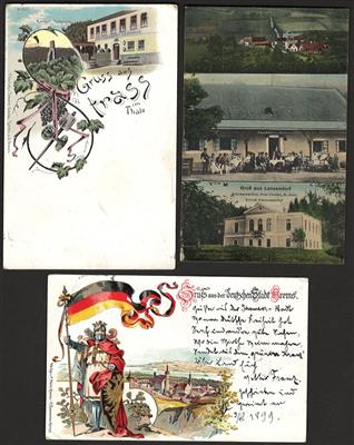 Poststück - Partie AK NÖ u.a. mit - Briefmarken und Ansichtskarten