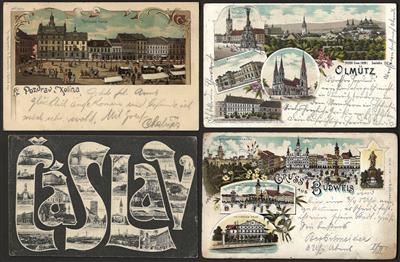 Poststück - Partie AK Tschechosl. ab - Briefmarken und Ansichtskarten