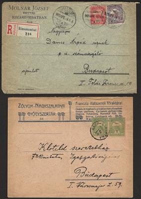 Poststück - Ungarn Partie Turolfrankaturen auf Belegen, - Briefmarken und Ansichtskarten