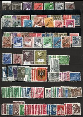**/gestempelt - Bestand Berlin ab den Überdruckausg., - Briefmarken