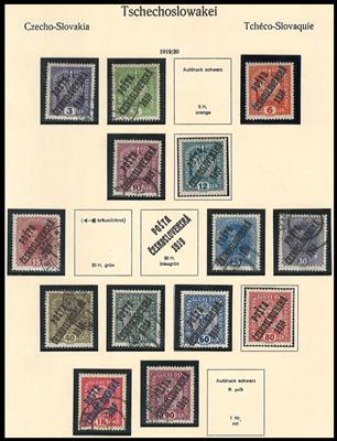 */gestempelt - Sammlung Tschechosl. 1918/1938, - Briefmarken
