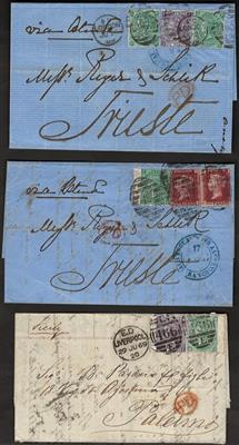 Poststück - Großbritanien 3 Faltbriefe - Briefmarken