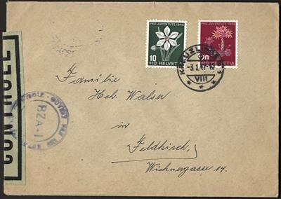 Poststück - Partie Belege Schweiz u. Liechtenstein, - Stamps