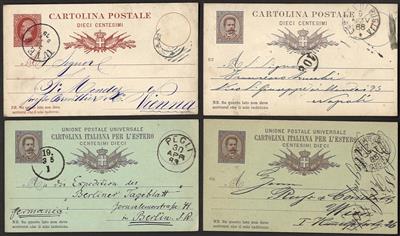 Poststück - Partie Italien 1878/1966 -mit Post-u. Antwortkarten, - Známky