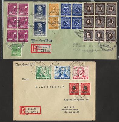 Poststück - Partie Nachkriegsdeutschland, - Briefmarken