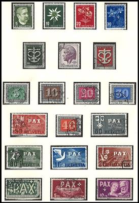 **/*/gestempelt - Sammlung Schweiz ca. 1921/1964, - Briefmarken