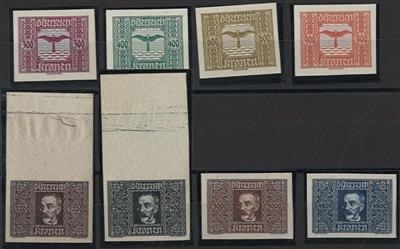 ** - Österr. 1922/24 Kreßflug kpl. ungezähnte postfr. Prachtstücke, - Briefmarken