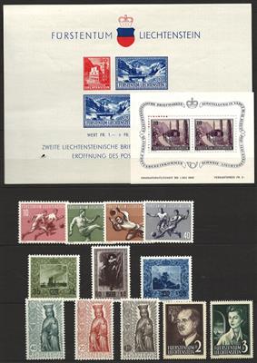 ** - Sammlung Liechtenstein ca. 1954/1973, - Briefmarken