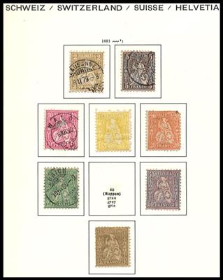 gestempelt - Sammlung Schweiz ca. 1854/2000, - Briefmarken