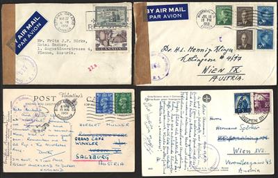 Poststück/Briefstück - Partie Poststücke von bzw. nach österr. meist II. Rep. u.a. mit Zensurpost, - Briefmarken