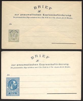 Poststück/*/gestempelt - Kl. Sammlung Österr. Rohrpostbrfe. 1875/1908, - Briefmarken