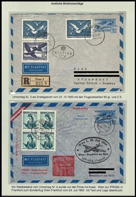 Poststück - Österr. - Sammlung Aerogramme ab 1950, - Briefmarken